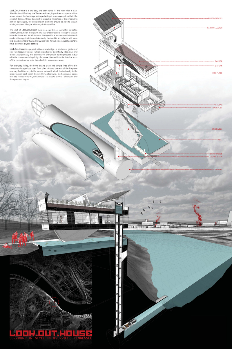 Illustration for article titled 20 Ridiculously Nifty Zombie Safe House Designs
